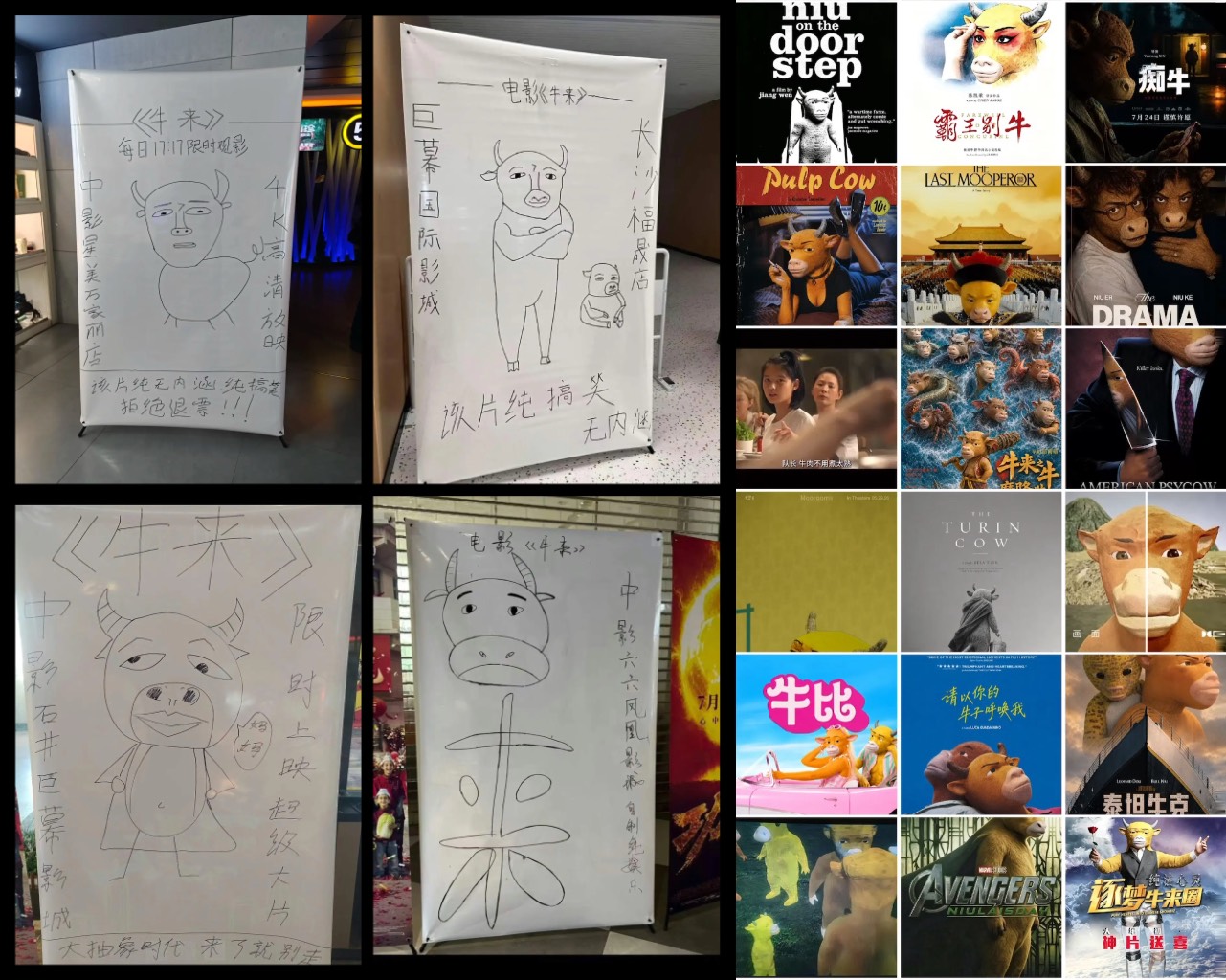 Posters of Niu Lai made by Cinemas and fans (sources from the Internet)